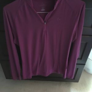 Purple exercise shirt